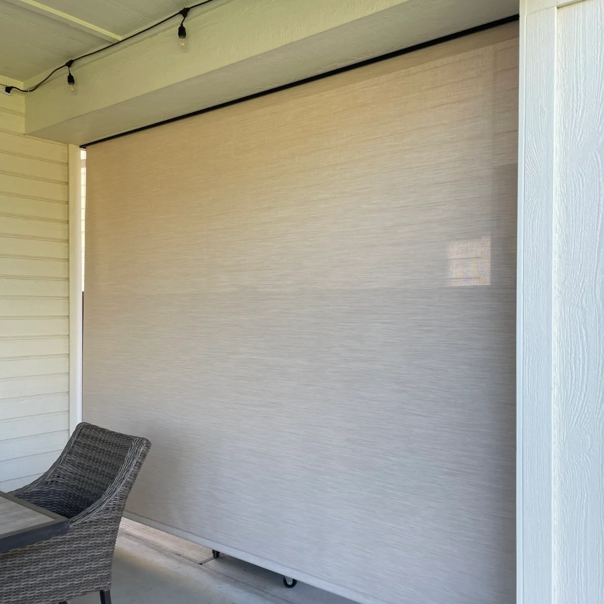 Light-filtering cellular shades in a bright residential living room