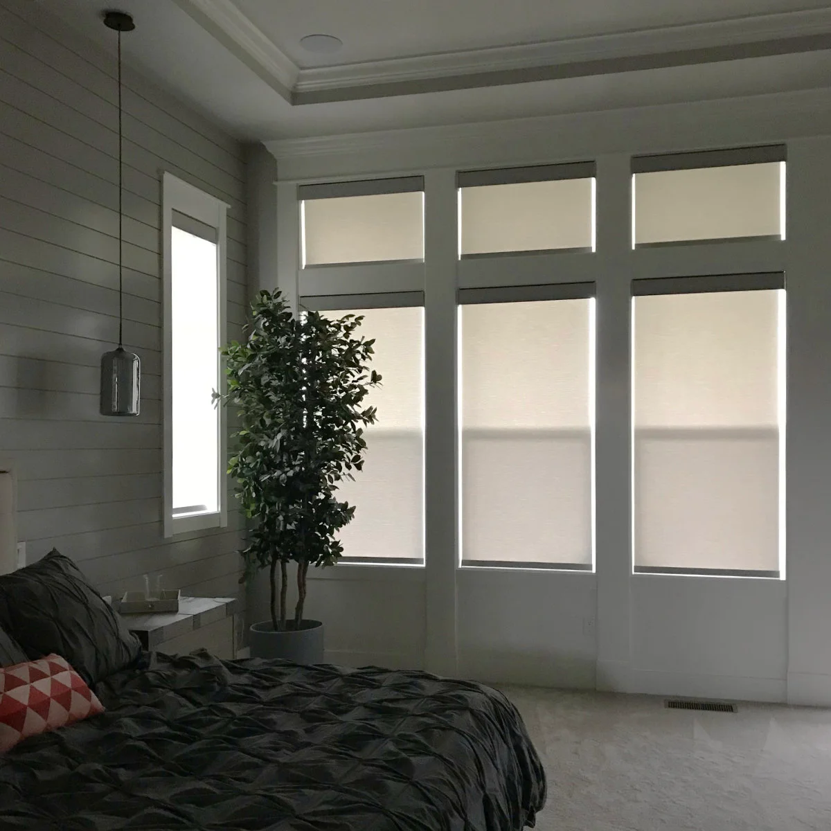 Hunter Douglas Designer roller shade with PowerView motorization and square cassette